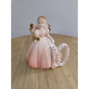 Vintage Josef Originals 10th Birthday Girl Angel Pink Figurine Japan 5"
